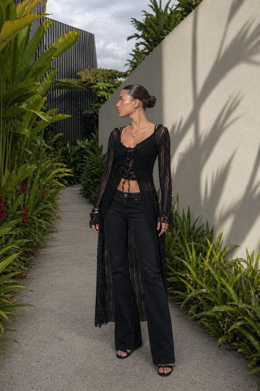 Nero Lace Cardigan