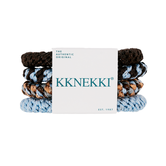Kknekki Set Brown Baby Blue Glitter ✨Pre-order -Envios a partir del 1/09