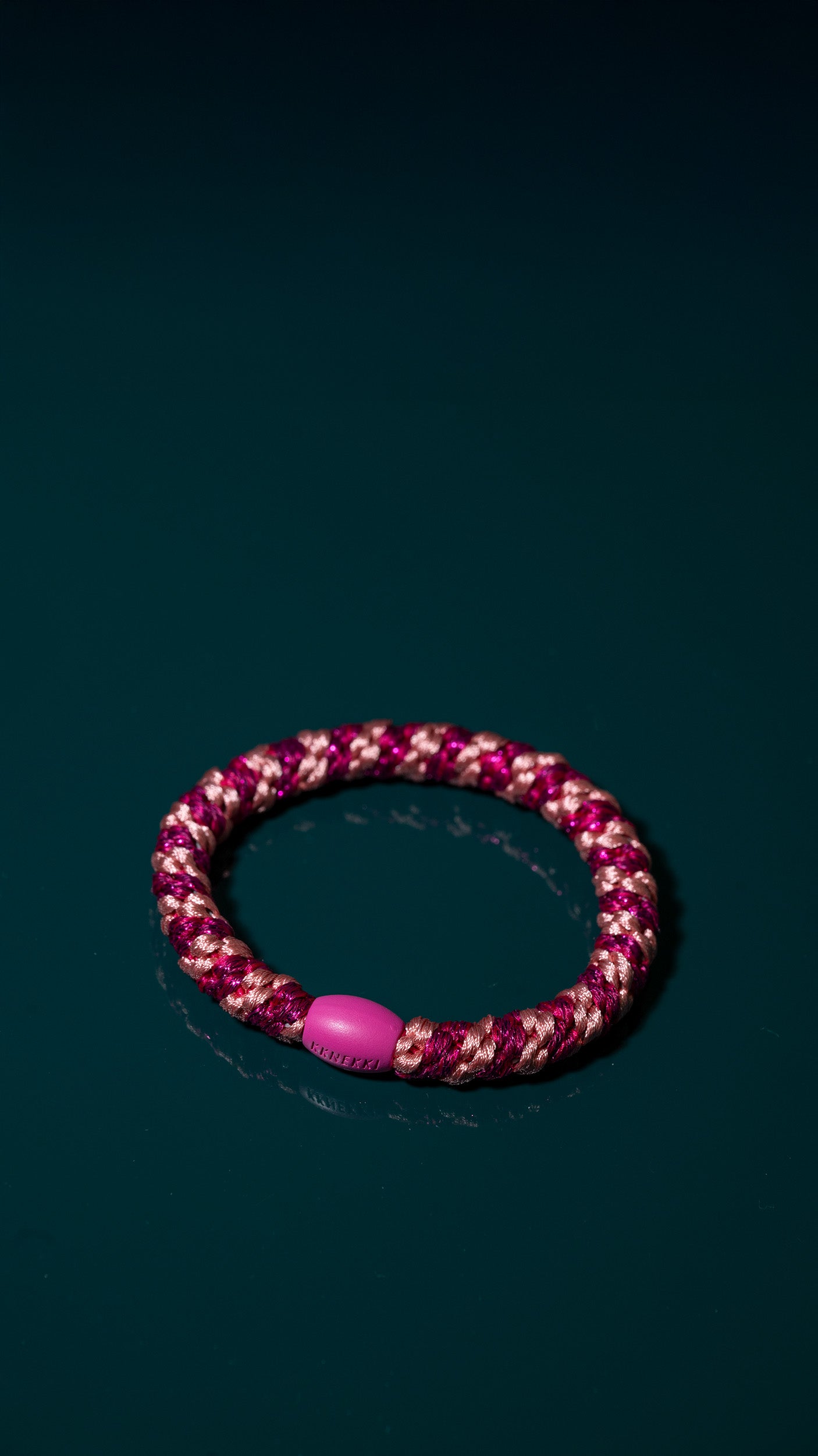 KKNEKKI Stripe faded rose electric pink glitter - Pre-order ✨ Envío a partir del 22/07