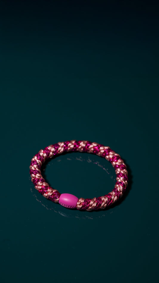 KKNEKKI Stripe faded rose electric pink glitter - Pre-order ✨ Envío a partir del 22/07