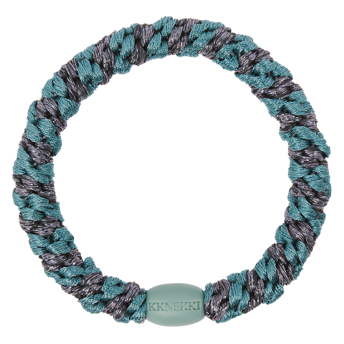KKNEKKI Teal Steel Grey Glitter Stripe✨Pre-order -Envios a partir del 25/09